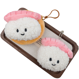 Fituenly Mini Speelgoed Voedsel Sleutelhanger Pvc Simulatie Sushi Sleutelhanger Creatieve Leuke Heerlijk Eten Sleutelhanger Keuken Poppenhuis Accessoires Schooltas Sleutel Hanger Accessoires
