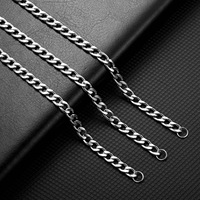 Vente en gros Bijoux sans ternissure Chaîne en acier inoxydable plaqué or 18 carats Chaîne à maillons Figaro Chaîne de collier pour hommes et femmes