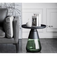 Nordique De Luxe Moderne Salontafel Couchtisch Marbre Top End Coffes Table Ensemble Canapé Côté Ronde En Verre Table Basse