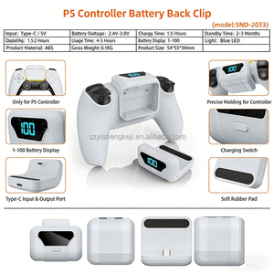 Batterie externe rechargeable SND-2033 <span class=keywords><strong>Digital</strong></span> Show 1500 mAh avec clip dorsal pour manette de jeu sans fil <span class=keywords><strong>PS5</strong></span> – Alimentation portable mini - Product Image 2