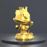 Statue d'ours de gala personnalisée pour récompenses annuelles, ornement animalier de bureau en métal, plaqué or, poli, technique de moulage 3D, cadeaux d'affaires