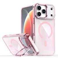 Coque Magnétique Iridescente Antichoc avec Support Intégré pour iPhone 17 Pro Max, Compatible iPhone 17 Air, 16 Pro Max, 15 Plus, 13, 12