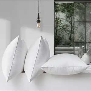 Custom 200TC Polyester Microfiber Texture Fabric High Quality Comfort Sleeping Couple Night White Pillow
