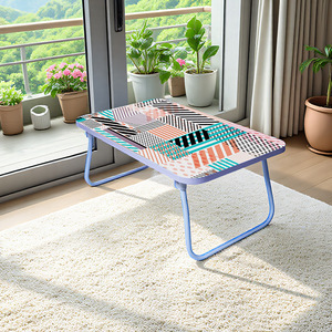 Custom Folding Bed Table 50x30x26 Cm For Kids Contemporary Design Foldable Panel Material Square Shape - Product Image 1