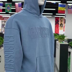 Sudadera con Capucha Unisex Extra Grande con Hombros Caídos, Estampado Personalizado en Relieve 3D, Bordado, Algodón Grueso, Estilo Urbano Vintage, Invierno - Product Image 2