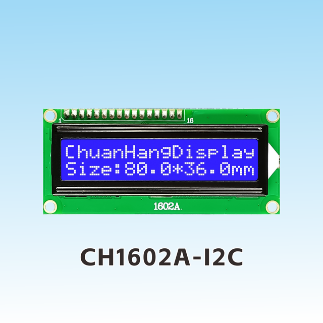 CH1602A-I2C 16x2 I2c Interface Monochrome Liquid Crystal Display Large Window 1602 COB LCD Module 64.9x15.9mm ChuanHang LCM