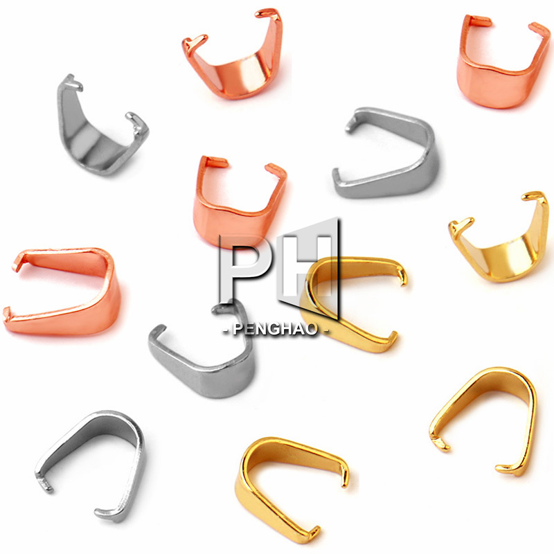 Зажимы для подвесок из нержавеющей стали, зажимные застежки, застежки для ожерелий, соединители для самодельных ювелирных изделий, аксессуары для изготовления