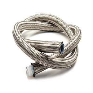 Tuyau tressé en PTFE SAE100 R14 fil d'acier inoxydable à pression haute température 304 AN4 flexible alambiqué pour les systèmes hydrauliques - Product Image 1