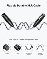 Usine en gros Nylon tressé micro câble XLR haute qualité 3 broches XLR mâle à XLR femelle Audio Microphone haut-parleur câbles Audio