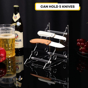 亚克力菜刀展示架刀储物块支架节省空间刀具储物组织器定制标志尺寸 - Product Image 6