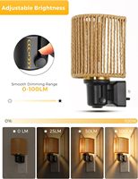 Veilleuse LED décorative LOHAS BOHO à brancher avec capteur crépusculaire, lampe de chevet bohème pour salon et couloir