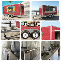 Remorque de cuisine mobile pour la restauration, chariot de vente de hot-dogs pour les vendeurs ambulants, chariots de vente de rue