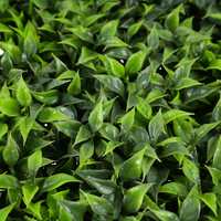 Décoration murale suspendue intérieure/extérieure, haie verte royale, plantes artificielles en polyéthylène plastique 50x50cm, résistantes aux UV