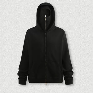 Sudadera con Capucha Unisex Personalizada, de Algodón y Poliéster, Talla Grande, con Cierre, Bordada, Gruesa, de Forro Polar de 340 g, para Invierno - Product Image 2