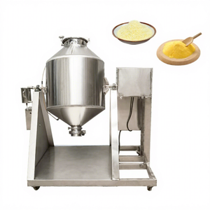Mélangeur à double cône avec buses de pulvérisation liquide 304 316L <span class=keywords><strong>pour</strong></span> poudres d'assaisonnement et additifs alimentaires, rotation douce - Product Image 1