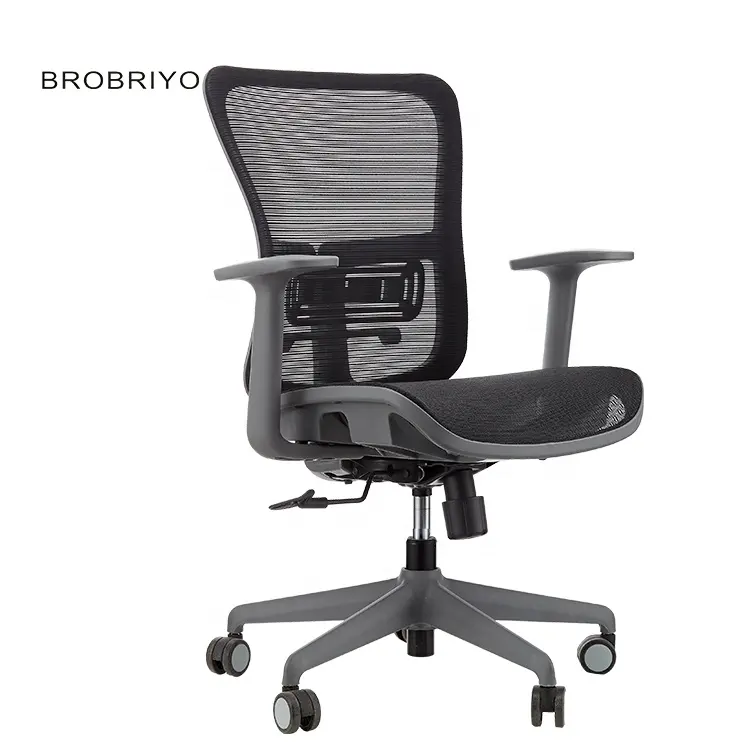 Silla giratoria ergonómica para oficina, sillón de oficina ejecutiva de buena calidad con rodillo de malla, ergonómica