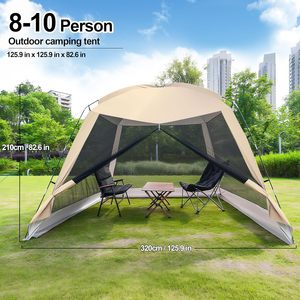 Tenda da campeggio con zanzariera da 8 a 10 persone con protezione solare antiUV, - Product Image 2