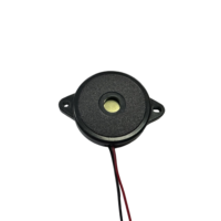 JL JL-203 3040 Sonnette Piézoélectrique Ronde Passive Binaurale AC 30mm ABS Noire 12V 75dB 100-10kHz Polyvalente 24h Durée