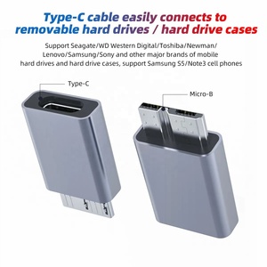 Adaptateur Micro <span class=keywords><strong>B</strong></span> <span class=keywords><strong>USB</strong></span> <span class=keywords><strong>C</strong></span> 3.0 mâle vers Type <span class=keywords><strong>C</strong></span> femelle, connecteur USB3.0 Type-<span class=keywords><strong>C</strong></span> Micro <span class=keywords><strong>B</strong></span> pour disque dur externe, <span class=keywords><strong>c</strong></span>âble HDD - Product Image 2