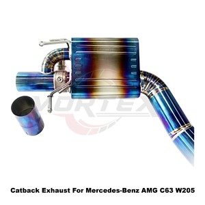 Vortex Lightweight Gradient Ti <b>Exhaust</b> Tubing System For Mercedes-Benz AMG C63 W205 2015-2025 Tuning - Product Image 4