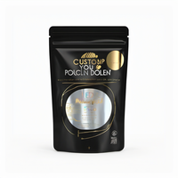Sachet refermable personnalisé en Mylar avec fermeture éclair et trou de suspension pour bonbons 150g, emballage alimentaire finition brillante