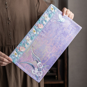 Tapis à thé chinois brodé à la main avec des papillons, tapis à thé chinois perlé pour infusion à sec, tapis en tissu pour infusion à sec à domicile, tissu à thé, tapis à thé. - Product Image 2