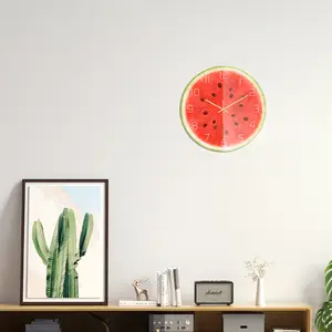 lvfan Clock097 hot selling watermelon fruit wall clock acrylic UV printed living room