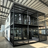 Maison conteneur à 2 étages, 2, 3 ou 4 chambres, luxe, 20 pieds, 40 pieds, maison préfabriquée modulaire, maisons pliantes à vendre, maisons préfabriquées