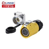 CNLINKO LP20 industriel 3pin 4pin 5pin prise mâle prise femelle connecteur de câble électrique 1/4 baïonnette IP68 connecteur étanche