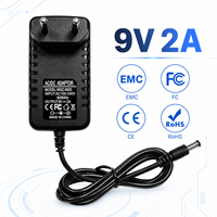 Alimentation électrique murale AC/DC à découpage multi-standards personnalisable (prise US, EU, UK, AU) 9V 2A 18W pour routeurs et appareils électroménagers