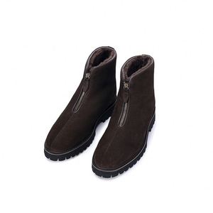 British <b>Spring</b> Summer Office & Career Lace-Up Square Toe Anti-Slip Breathable Rubber Thick-Soled Snow <b>Boots</b> - Product Image 5