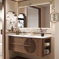 Meuble de salle de bain flottant en bois, design moderne, parfait pour lavabo, meuble de salle de bain simple, table à laver, vasque