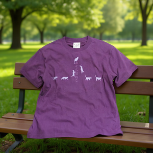 Camiseta de manga corta para hombre y mujer con estampado de gato Murasaki Purple Scorpion - Product Image 3