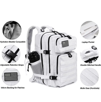 Sac à dos tactique de style national 20-36L découpé au laser avec compartiment pour ordinateur portable, sac Molle avec doublure en polyester pour la randonnée et le camping en extérieur
