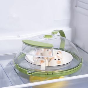 Penutup makanan Microwave percikan dengan pegangan & ventilasi uap lubang jelas Microwave pelindung percikan tutup kompor - Product Image 5