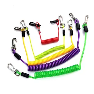 Colorful material workers safety retractable spring coil scaffold tool lanyard