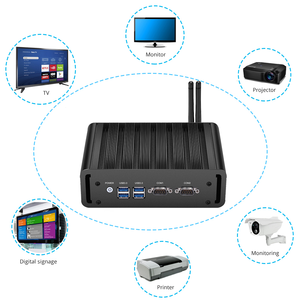 XCY безвентиляторный мини промышленный ПК Intel Core I5 4200U 2x RS232 2x GbE LAN HD VGA 4x USB порты портативный компьютер - Product Image 3