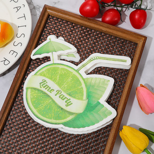 Lime Party Printed Paper Napkins 330mm 2 Layers Disposable Party Supplies For Celebration - Product Image 3