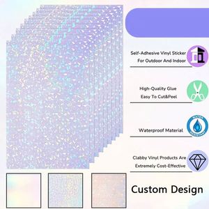 Film de lamination à froid autocollant en PVC transparent brillant mat holographique A4 pour la protection des photos et des images - Product Image 6