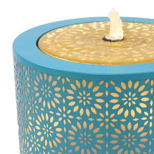 Oniya all'aperto resistente alle intemperie in ferro da esterno Freestanding in metallo <span class=keywords><strong>blu</strong></span> <span class=keywords><strong>fontana</strong></span> di acqua con la luce - Product Image 2