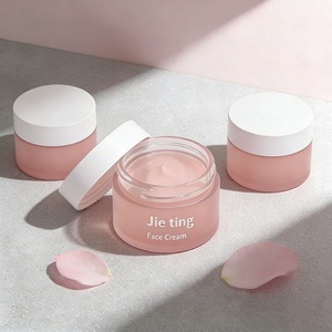 50g <b>Empty</b> Cosmetic Eye Cream <b>Jar</b> 50ml Color Frosted Glass Skin Care Cream with Lid - Product Image 3
