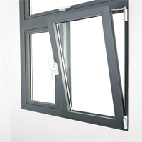 Modernes Minimalistisches Aluminium-Legierungs-Dreh-Kipp-Fenster mit Gehärtetem Glas Schallisolierung Wärmeisolierung Thermische Isolierung