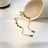 Zircon gland chaîne joyas de acero inoxydable al por mayor titane acier galvanisé 18k boucles d'oreilles en or