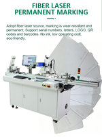 Machine d'inspection par vision et de marquage laser automatique pour cartes PVC, avec codage laser de cartes IC, impression de numéros de série et marquage de codes QR