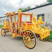 Chariot de mariage électrique sans chevaux, sculpture royale, aspect élégant, pour réception en station balnéaire, projet de parc d'attractions
