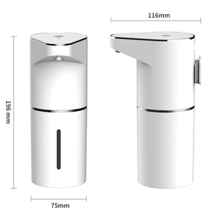 12oz Kitchen Hotel Bathroom Wall Mounted Plastic Refillable Smart Touchless Rechargeable <b>Automatic</b> Foam Hand <b>Soap</b> <b>Dispenser</b> - Product Image 3