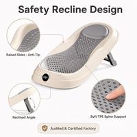 Transat de Bain Bébé Intelligent avec Détection de Température, Écran Anti-Buée, Support en TPE Souple, Pliable, Fixation Murale, pour Nouveau-né, Plus OEM