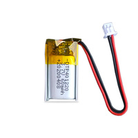 بطارية ليثيوم بوليمر قابلة لإعادة الشحن معتمدة من IEC62133، أصغر بطارية ليثيوم بوليمر صغيرة 3.7 فولت DTP 401220 60 مللي أمبير مع موصل JST-PH