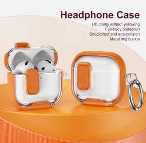 Funda Protectora Rígida de PC a Prueba de Golpes con Clip de Bloqueo Seguro, Protección Total a Prueba de Polvo para <span class=keywords><strong>Airpods</strong></span> 1/2 3 4ª Gen. Pro 3 - Product Image 4
