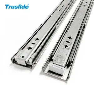 TH2053SS 53mm heavy duty drawer rail stainless steel telescopic drawer slide telescope channel ball bearing slides table track